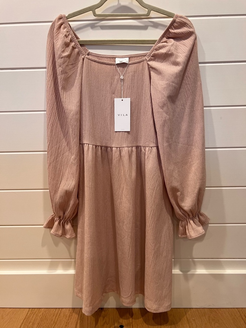 VILA Blush Ribbed Textured Top